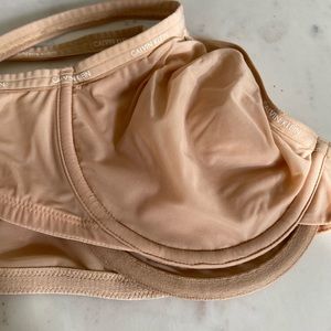 Sheer Nude Calvin Klein Sexy Bra 36c